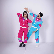 狂欢节舞台装欧美8090年代复古运动衣活力舞蹈运动健身操滑雪服装