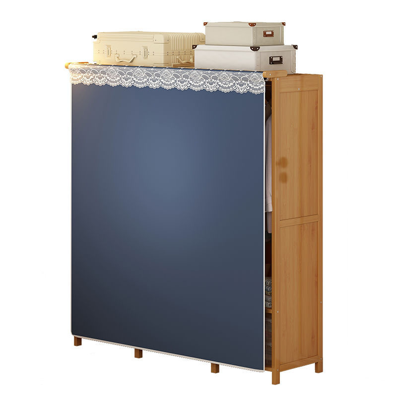 Open-Style Economical Solid Wood Wardrobe, Simple, Sturdy, Durable, and Large Capacity, Suitable for Rental Housing