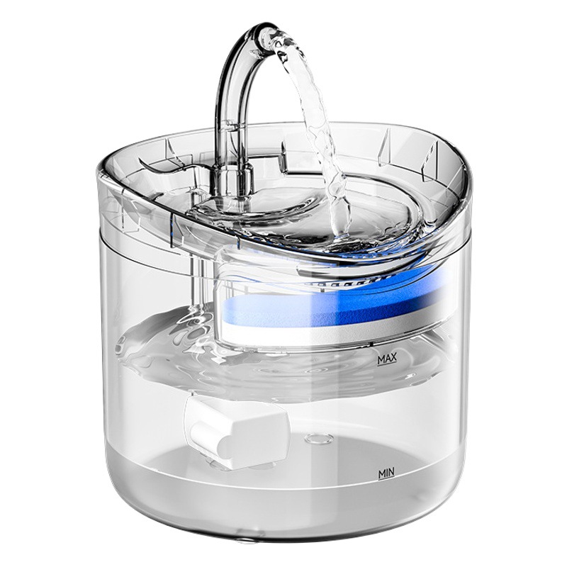 Cat Water Dispenser Transparent Wireless Charging Automatic Circulation Intelligent Sensor Cat and Dog Pet Water Feeder Cross-Border New Model