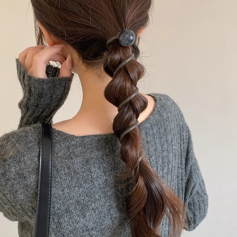 Trenza de burbuja de color café, artefacto de cabello trenzado, cuerda para la cabeza, lazo para el cabello femenino, línea telefónica, lazo para el cabello, temperamento, cola de caballo, cuerda para el cabello, banda de goma, accesorios para el cabello