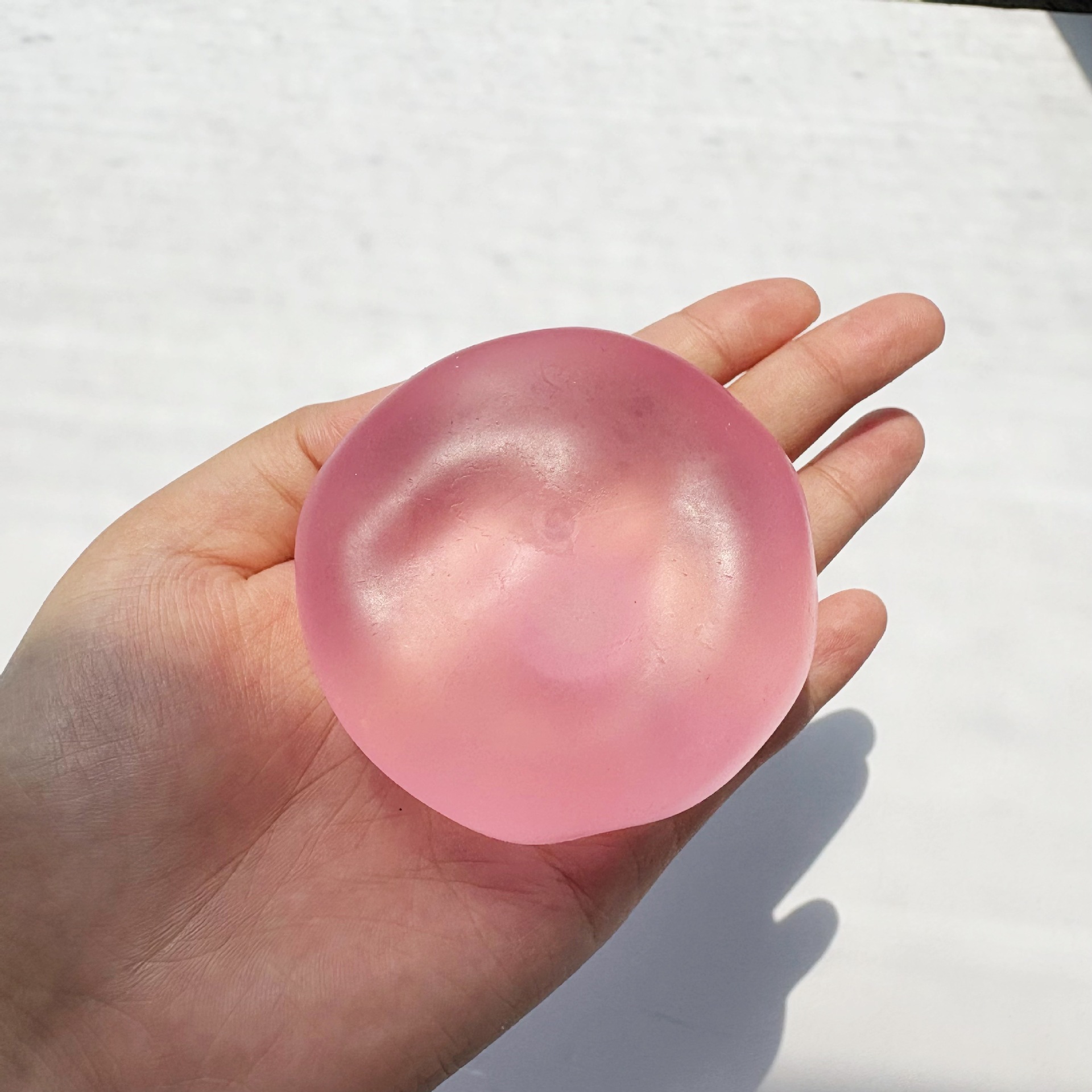 6cm pink vaseline handmade ball [not maltose]