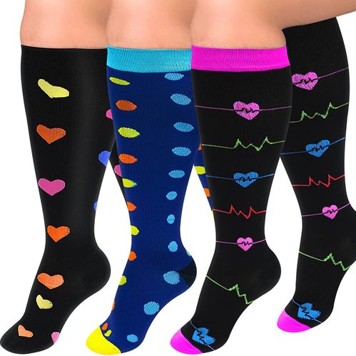 Plus size plus fat compression socks Amazon US vein second level elastic socks fat calf socks obesity socks
