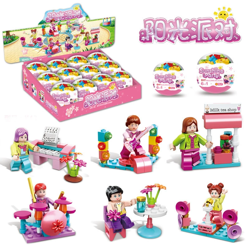 Capsule building toy (Lego) — dinosaur & mixed series, small-parts gashapon, single random capsule