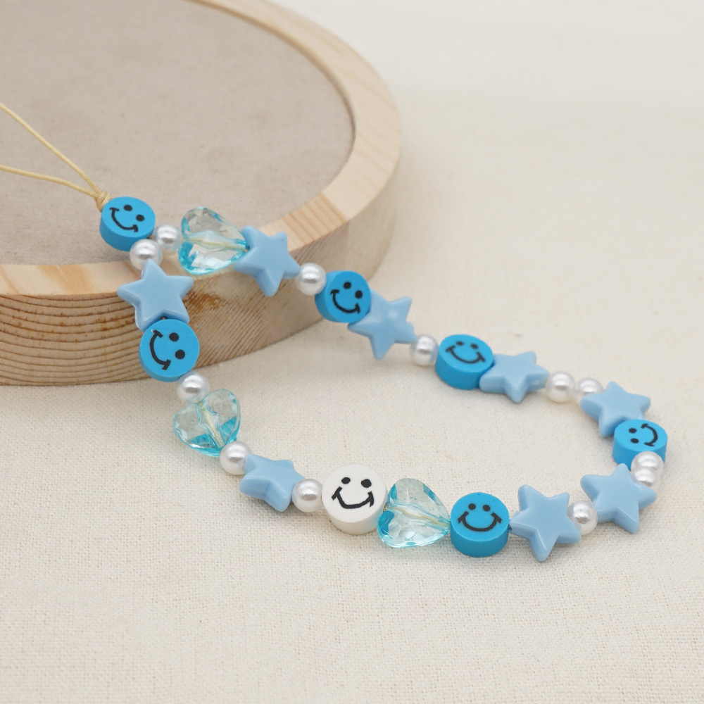 Bohemian Style Bracelet Blue Creative Personality Soft Ceramic Star Mobile Phone Chain Wholesale display picture 4