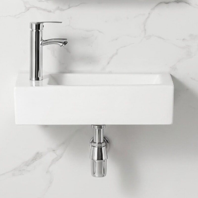 Wall-Mounted Washbasin Without Bracket for Small Apartments, Homestays, and Balconies, Suitable for Washing Face and Hands Wall-Mounted Washbasin Without Bracket for Small Apartments, Homestays, and Balconies, Suitable for Washing Face and Hands