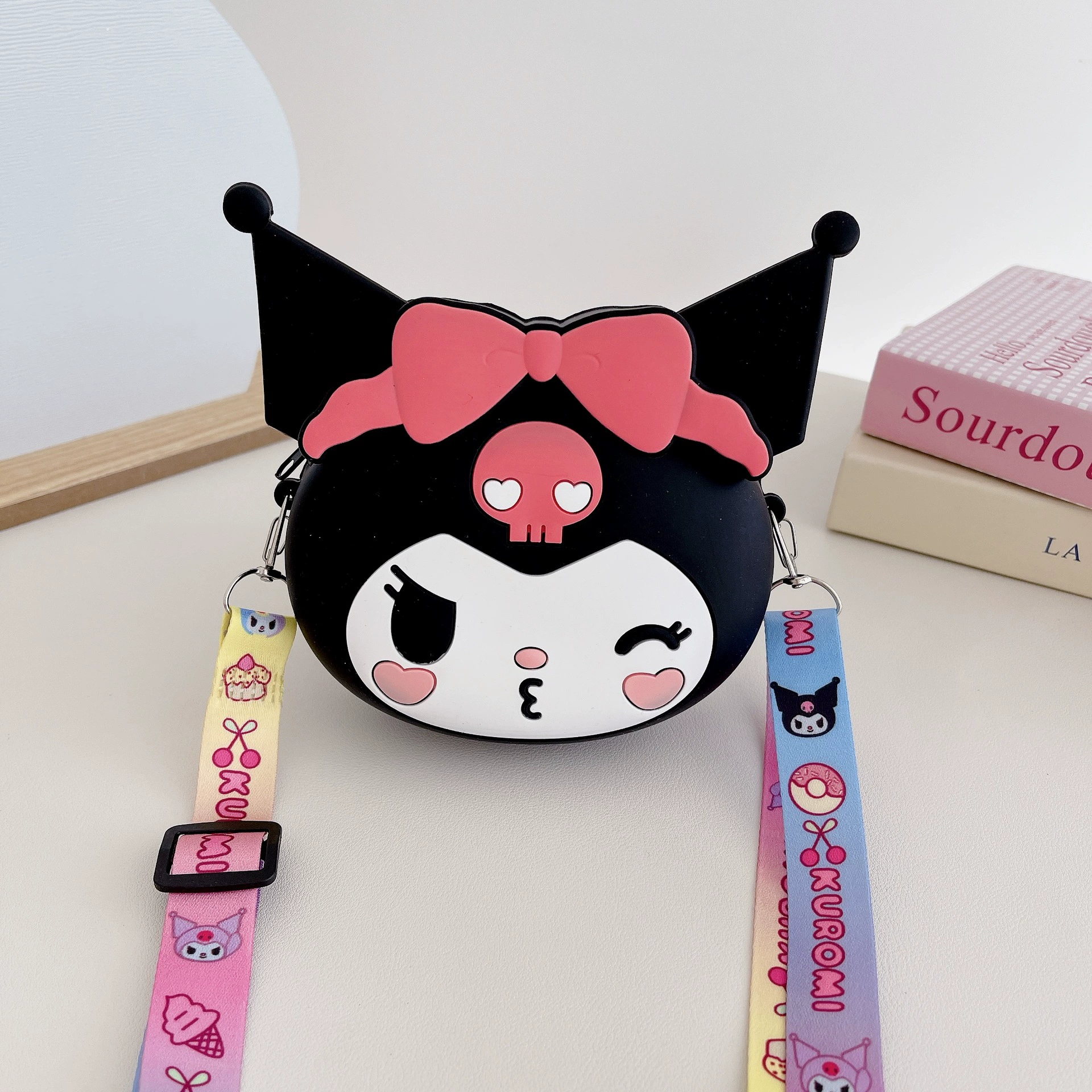 Children's bag, cartoon brand wallet, fashionable silicone shoulder bag