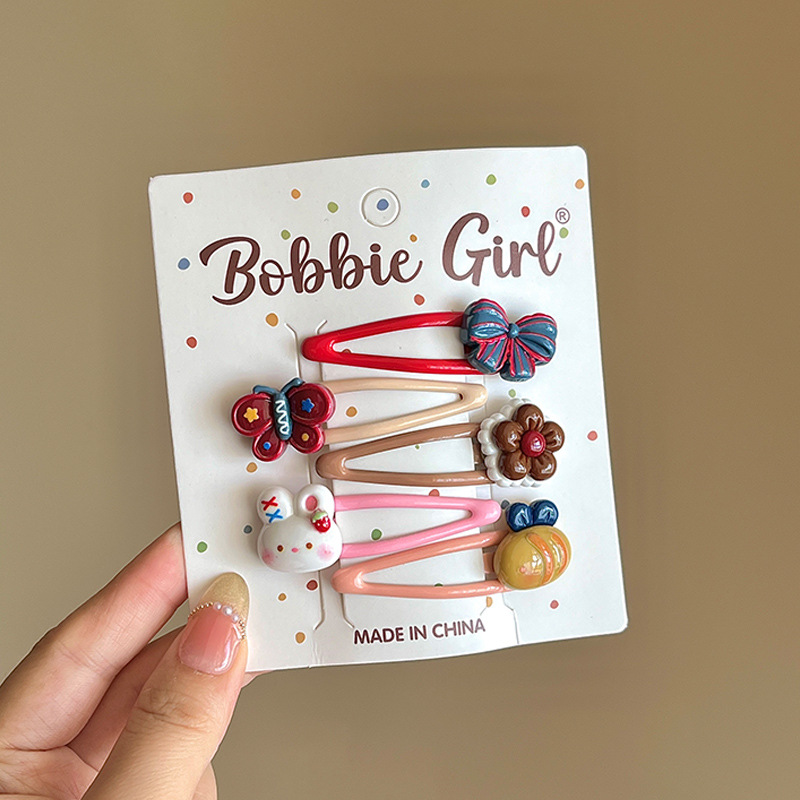F8579-5 # Butterfly rabbit bb clip five-piece set
