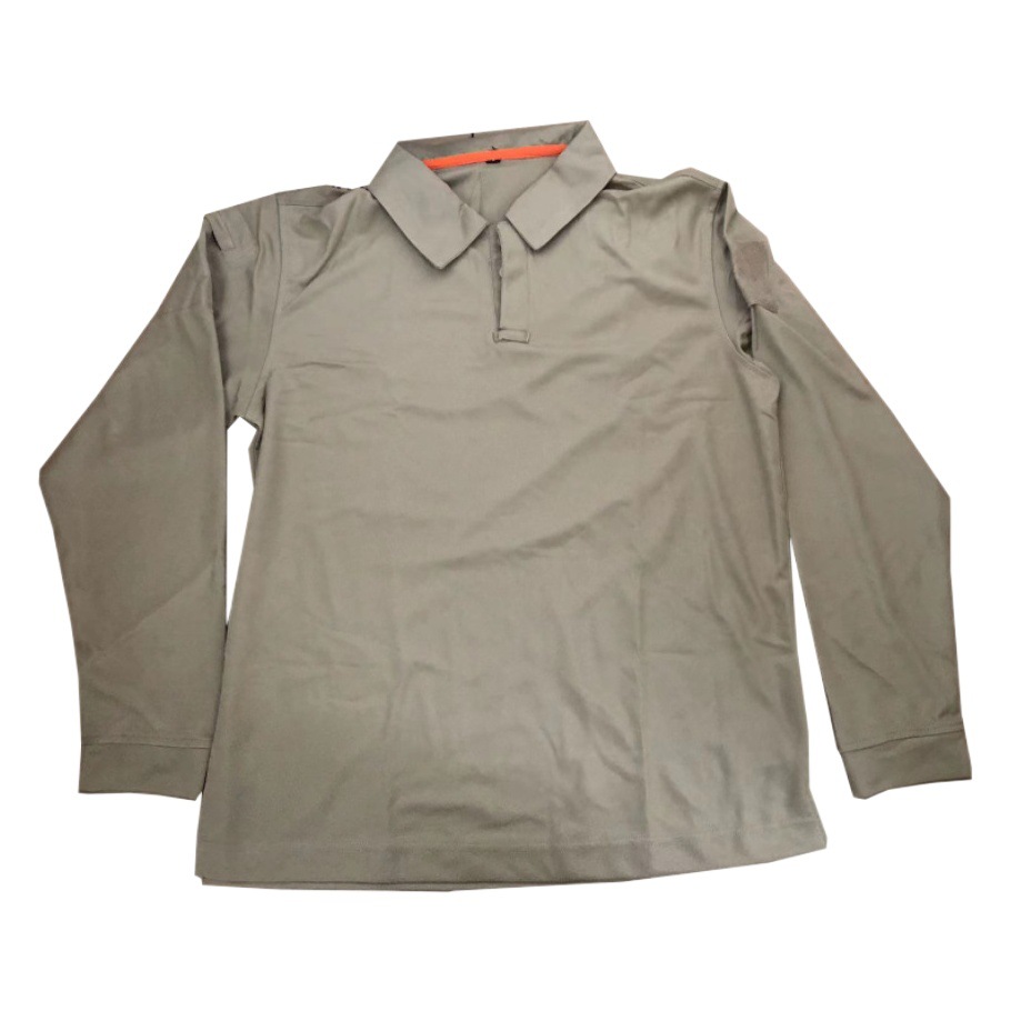 Camiseta de manga larga casual de fábrica para hombre camisa de polo de solapa al aire libre estiramiento suelto de secado rápido camiseta de verano traje de entrenamiento para hombres