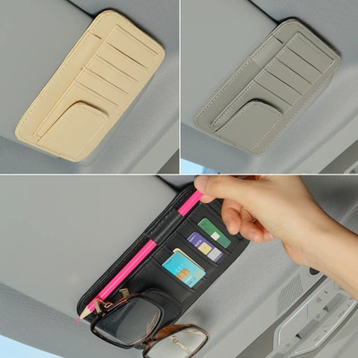 Car glasses clip car glasses case car glasses frame clip glasses case sun visor storage supplies card holder
