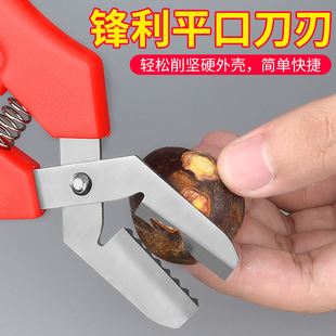 Chestnut shears raw chestnut quick opening peeling and peeling artifact dual-purpose chestnut shears stainless steel nut pliers tool