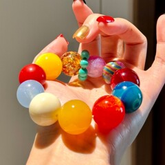 彩色多宝串珠手链小众设计感气质个性精致轻奢复古百搭高级感手串