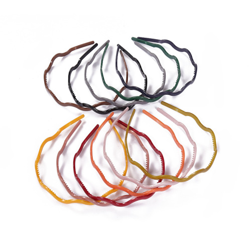 Candy color wavy hair hoop women's narrow hair buckle simple hair accessories outing accessories broken hair finishing headband