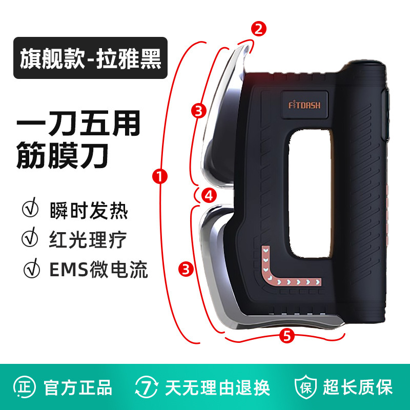 電動筋膜刀プロ級マイクロ電流首膜刀加熱医療用筋肉マッサージリラックス刀美容院機器|undefined