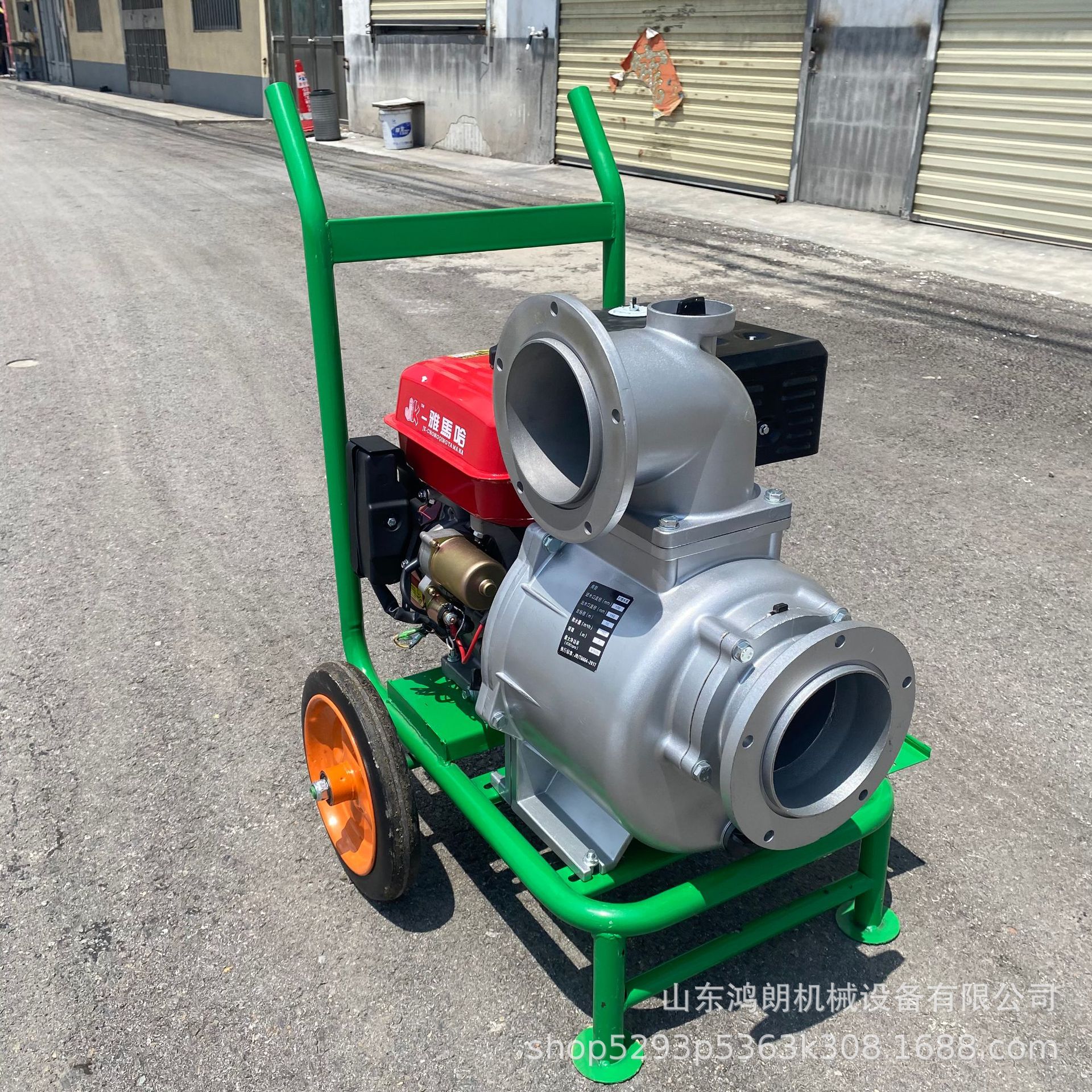 手抬式抽水泵6寸口径 双叶轮汽油机高压防汛抽水机 内涝自吸泵