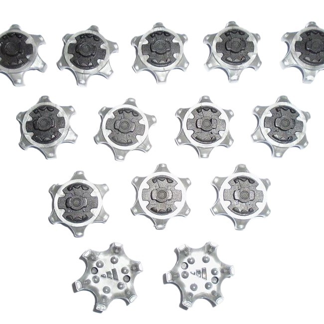 Suministro directo de fábrica de uñas de zapatos de golf de una sola palabra giratoria titular de la tarjeta rectangular Blanco y Negro Plata azul de cuatro colores uñas durable TPU material