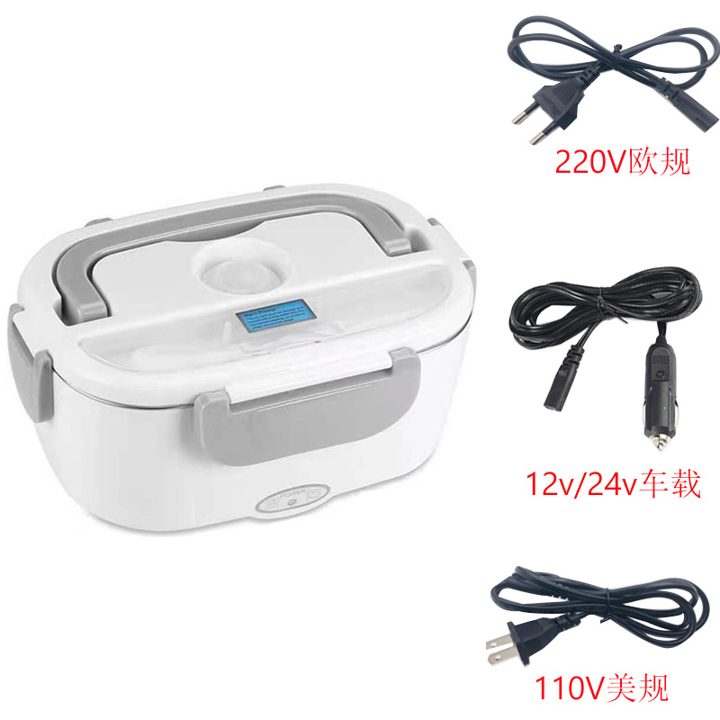 Caja de almuerzo de calefacción multifunción caja de almuerzo eléctrica coche enchufe aislamiento de acero inoxidable inyección de agua-libre automático caliente portátil regalo