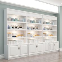 欧式化妆品展示柜落地商用精品美甲店理发店美容院货柜产品陈列柜