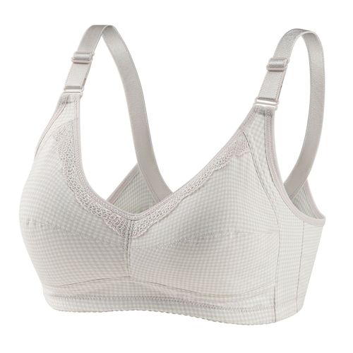 New lace nursing thin mold cup cotton middle-aged and elderly underwear vest without wire back buckle bra wholesale