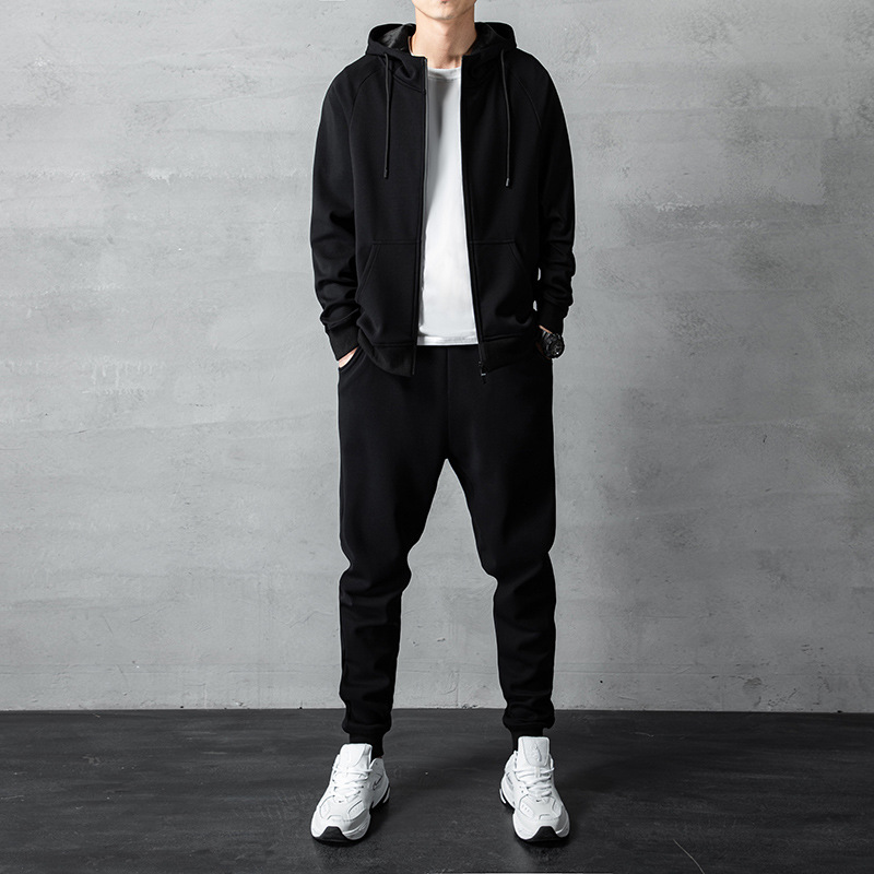 Men's Sweatshirt Spring and Autumn Pure Cotton Sportswear Suit Men's Wear High Quality Luxury Two-Piece Running Casual Suit