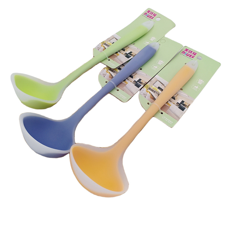 L3335 K-365 boutique silicona olla cuchara sartén antiadherente mango largo especial cocina pala utensilios de cocina espátula cuchara