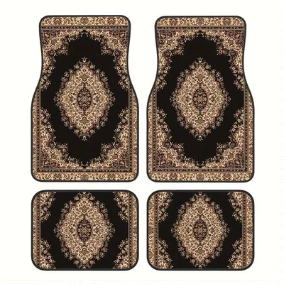 Set of Non-Slip Mats, Retro Nordic – Avtomobil döşəmə paspasları - sku02-color-temu-hot-selling-floor-mats-2-3344cm-two-piece-pack
