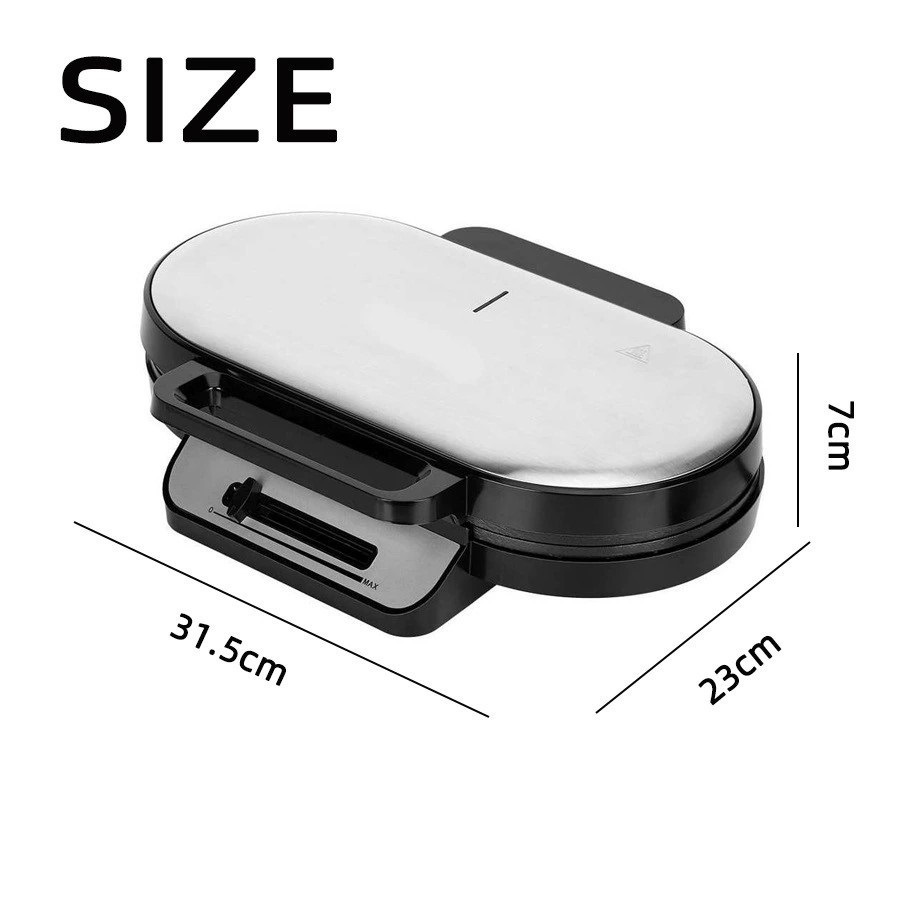 Casa 110v dos piezas de doble plato amor máquina de waffles sándwiches electromecánicas galleta de desayuno máquina de waffles image 5