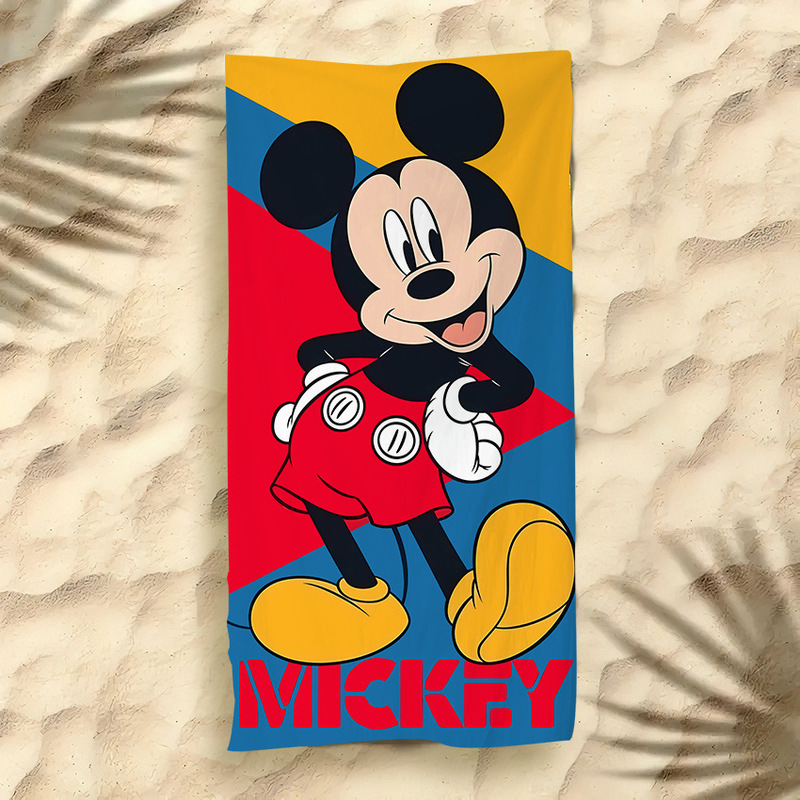 New Cross-Border Jit Dropshipping Mickey Beach Towel, Cute Mickey Mouse Cartoon Microfiber Printed Beach Towel New Cross-Border Jit Dropshipping Mickey Beach Towel, Cute Mickey Mouse Cartoon Microfiber Printed Beach Towel