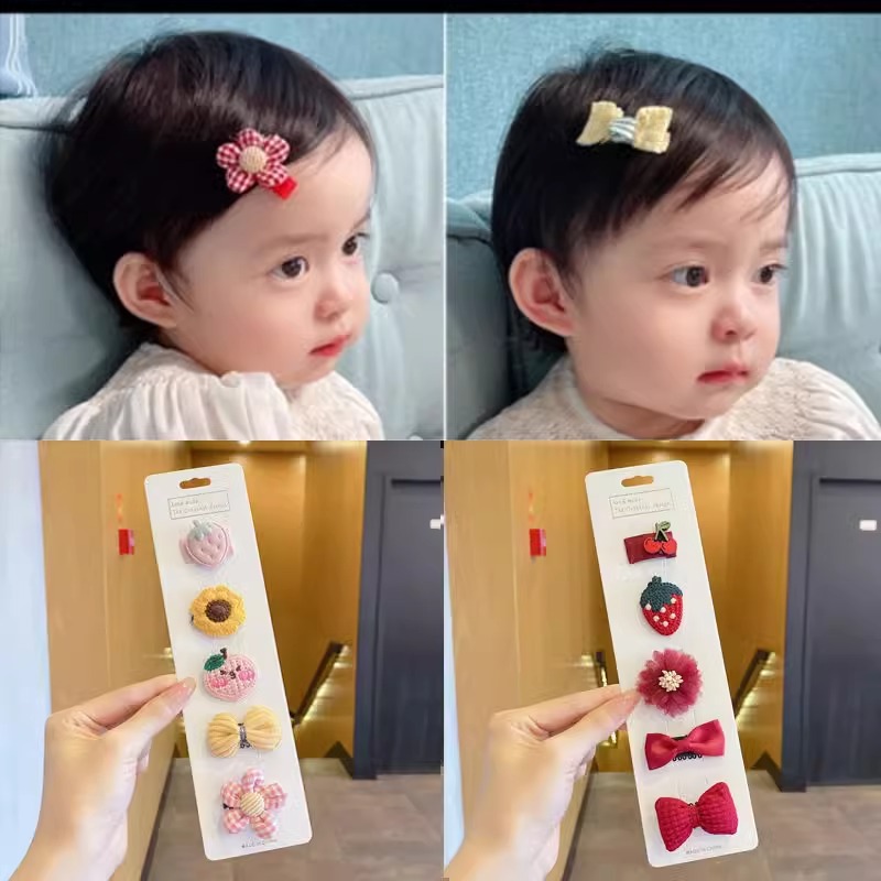 Horquilla de los niños bebé no duele el abrigo del pelo flequillos rotos horquilla tocado niña bebé clip pelo accesorios