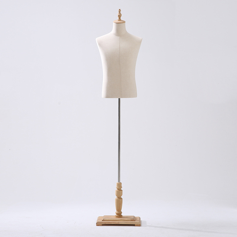 Tienda de ropa modelo masculino de madera sólida modelo adulto accesorios tienda de ropa estante de exhibición de plataforma de sopa estante de modelo
