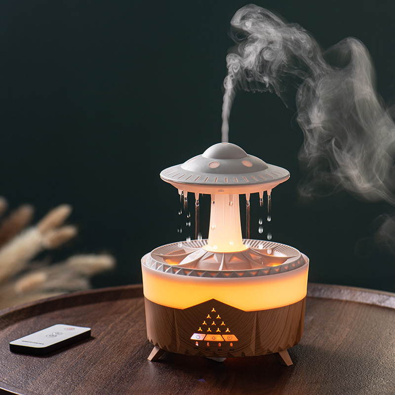 跨境新款水滴香薰机加湿器家用大雾量桌面静音遥控式精油扩香机|undefined