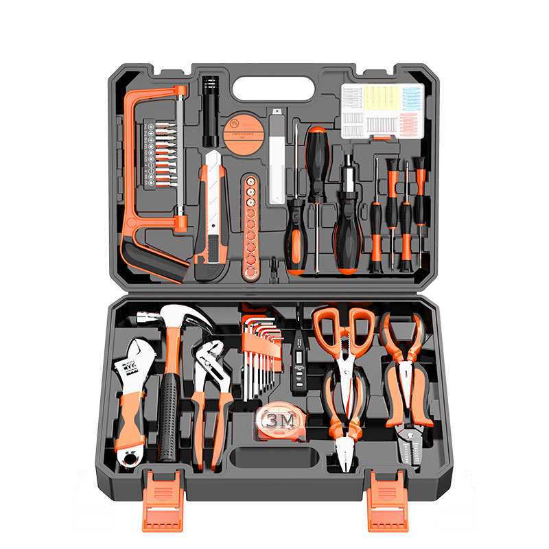 批发家用五金工具箱多功能维修电工木工工具套装车载手提工具箱