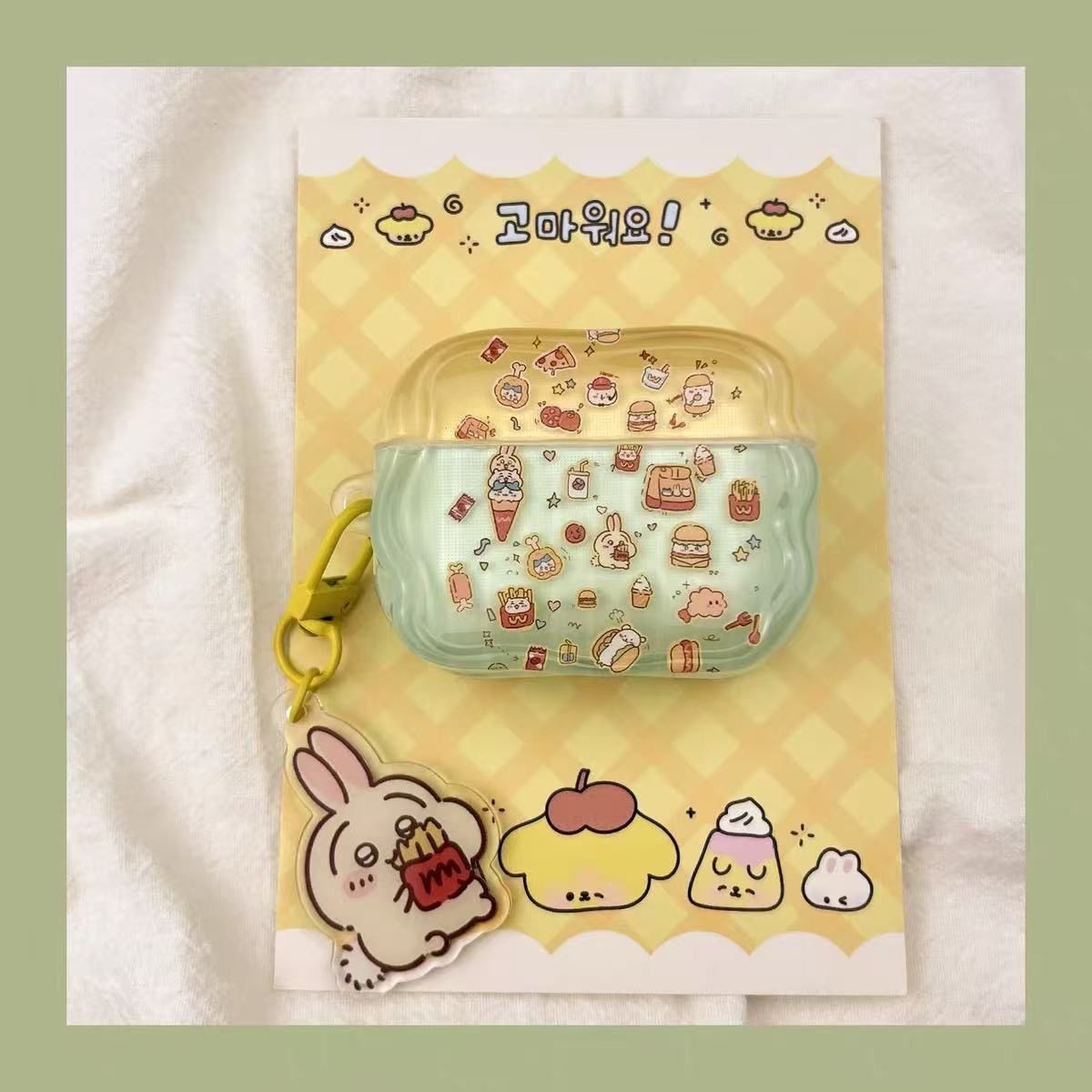 Snack Usagi AirPods 4 generación cubierta de auriculares bluetooth huaqiang norte 5 generación airpodspro3 cubierta de protección