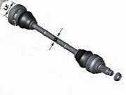 Suitable for BMW 5 Series 6 series E60E63 rear axle left and right drive shaft 33212283956 rear axle left and right half shaft