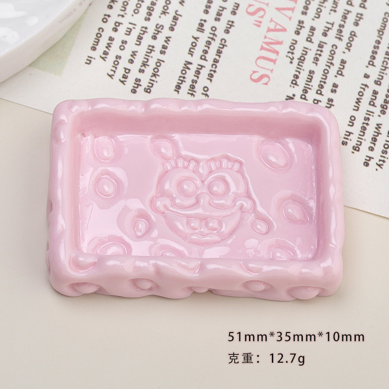 卡通diy树脂配件饰品怪脸盘子奶油胶发夹手机壳鞋扣钥匙扣吊坠配|undefined