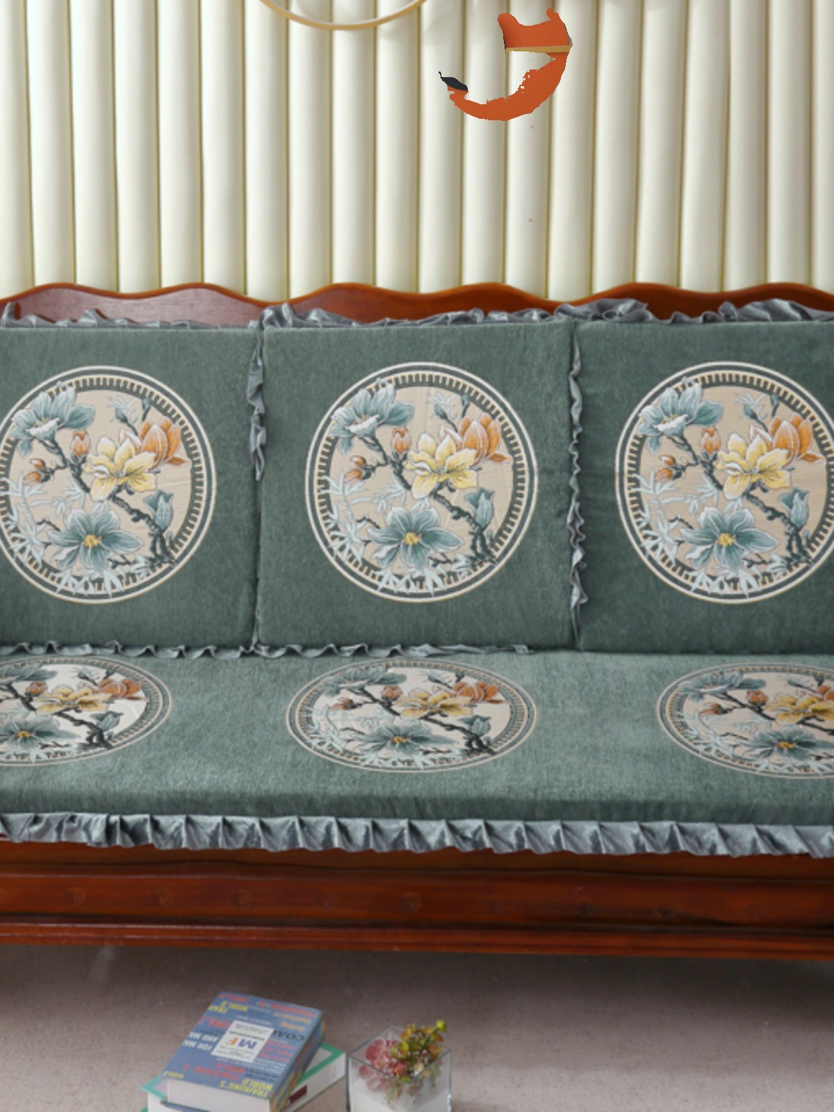 沙发垫红木沙发海绵坐垫加厚带靠背可拆洗中式欧式春秋椅垫