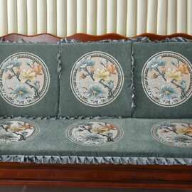 沙发垫红木沙发海绵坐垫加厚带靠背可拆洗中式欧式春秋椅垫