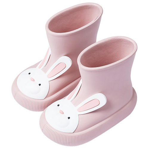 Happy Mary children's rain boots baby rain boots new cute cartoon water shoes waterproof boys and girls anti-slip rubber shoes