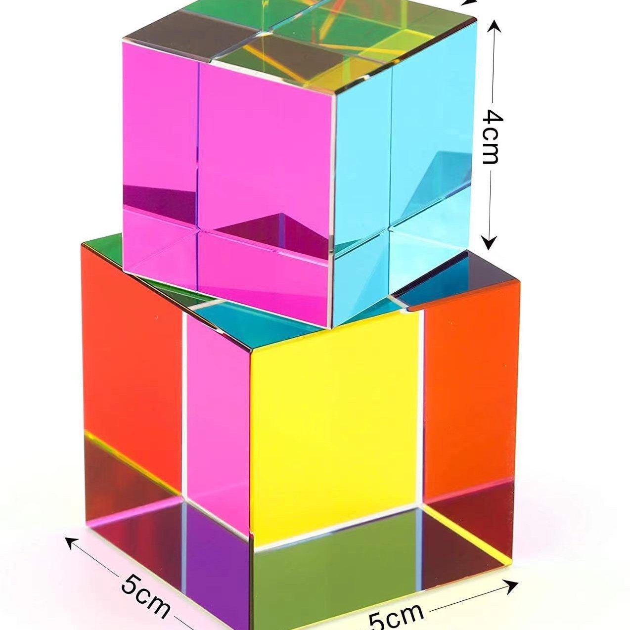 Color cubo de cristal decoración modelo decoración de la habitación color cubo de cristal artesanía muebles decoración Prisma