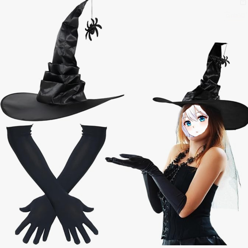 Fiesta de vacaciones Suministros de fiesta Sombrero de bruja de Halloween Sombrero de bruja Sombrero de bruja Accesorios de disfraces de maquillaje