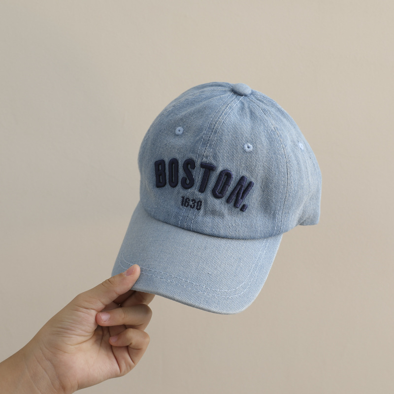 Sombreros infantiles otoño-invierno niñas sombrero de lengua de pato 2024 nuevo otoño para mujeres bebés vaqueros sombrero de béisbol para niños calles fritas