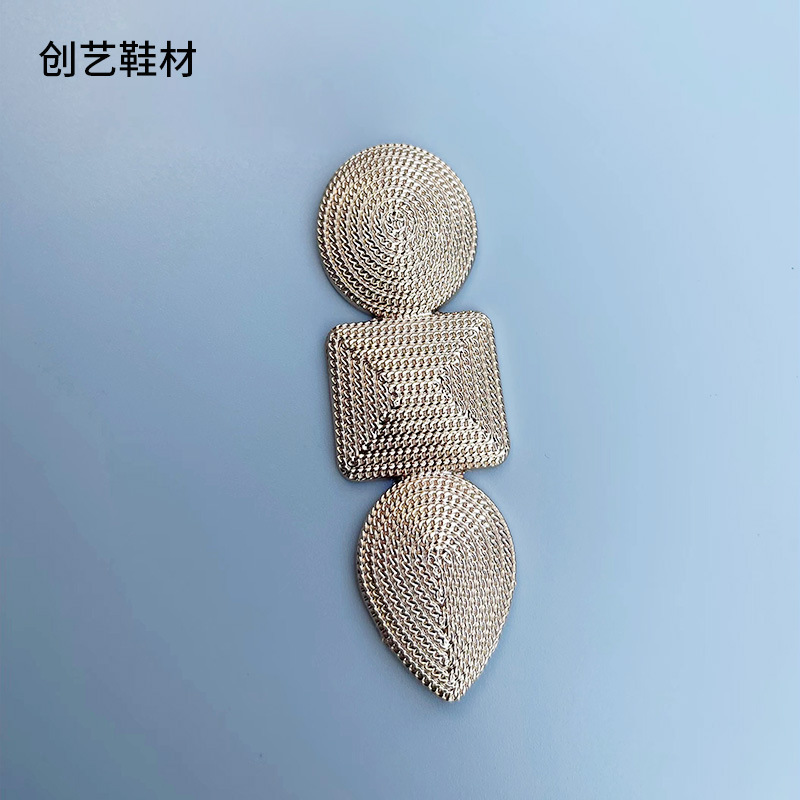 Transfronterizo nuevo tacones altos zapatillas de moda hebilla de metal de aleación de zinc hardware de equipaje hebilla de Cuello de camisa hebilla decorativa