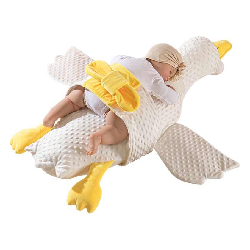 Gran ganso blanco bebé almohada de escape recién nacido avión almohada calmante bebé acostado dormir artefacto