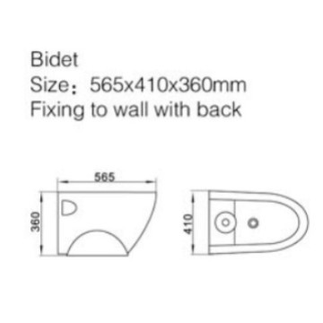 Bidé de Pie OK-1241 de Cerámica Manual para Baño
