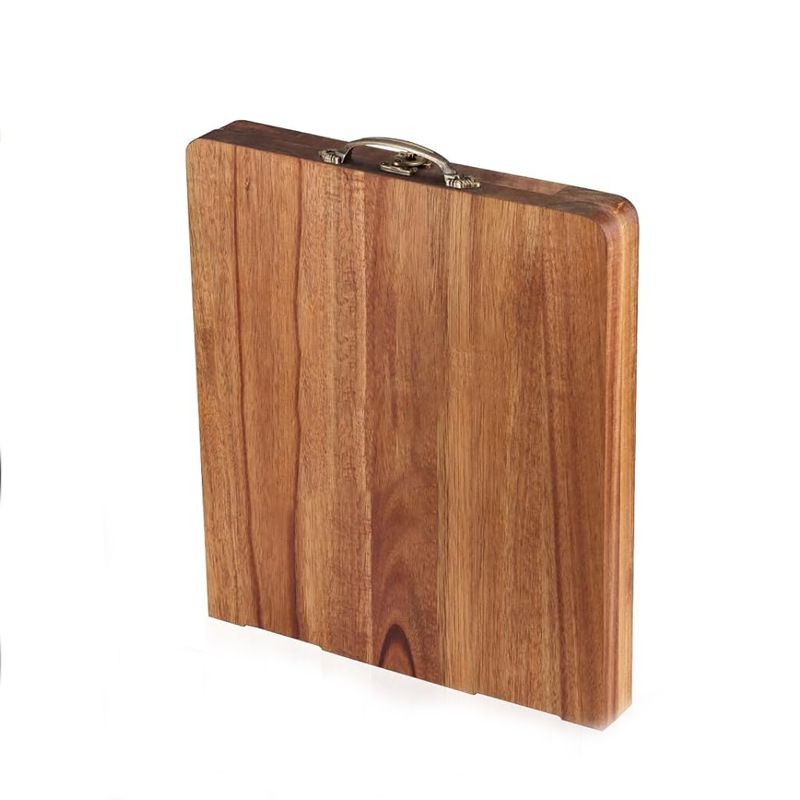 tablero de madera multifuncional tablero de platos para fiesta casera fruta snack plato con cuchillo y tenedor tablero de queso