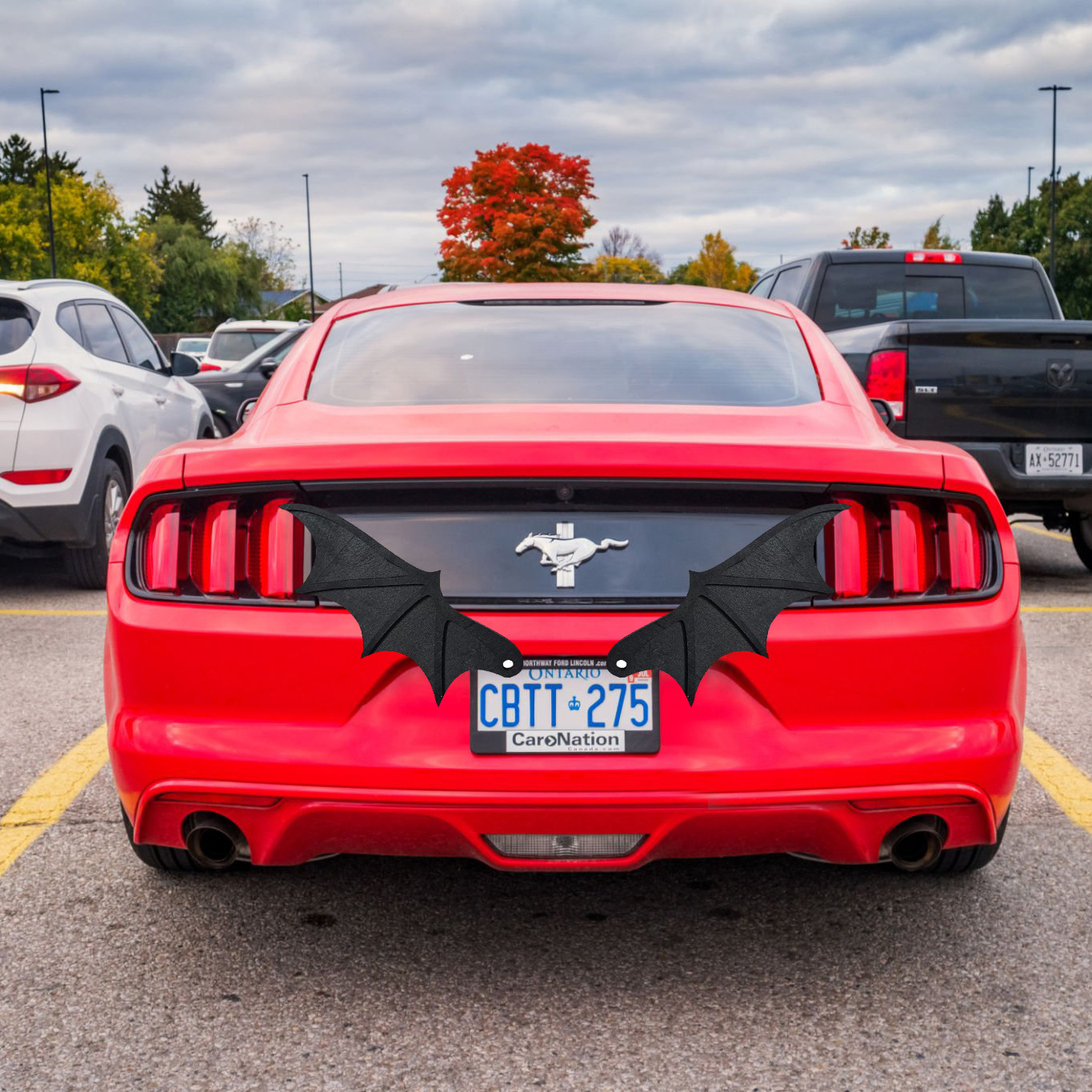 Decoración de Halloween coche alas de murciélago decoración de pared de madera suministros de ambiente de fiesta alas de murciélago de madera