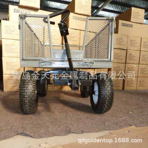 厂家供应户外多用途四轮可折叠花园林艺网车 工具车园林手拉车