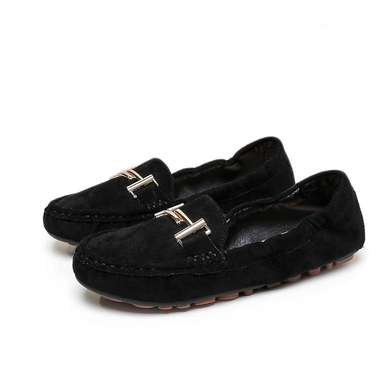 Mocasines para mujer 2023 primavera y verano nuevo estilo coreano deslizamiento-en mujeres embarazadas planas 41-43 más tamaño rollo de huevo antideslizante bombas