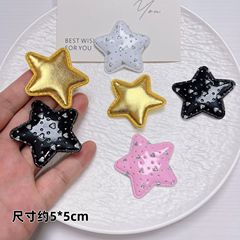 韓国版のPUレザーダイヤモンド五芒星ジュエリーアクセサリー子供用ヘアアクセサリーヘアピン衣類帽子下駄装飾材料