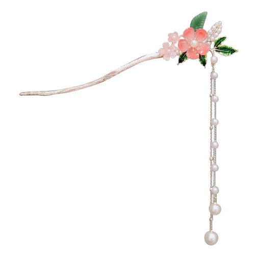 Ancient style tassel flower pearl metal hairpin new Chinese style ancient Hanfu hairpin hairpin on the back of the head wholesale hairpin