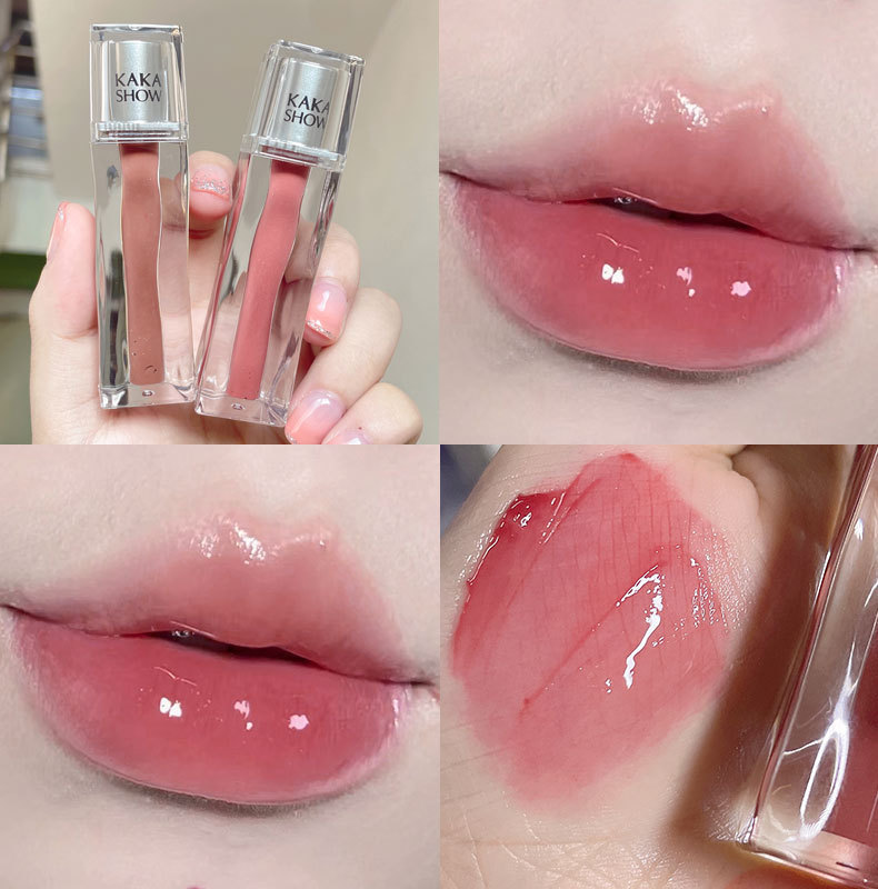 kakashow Transparent Water Mirror Lip Gloss is a clear and moisturizing matte lip gloss for students at an affordable price undefined